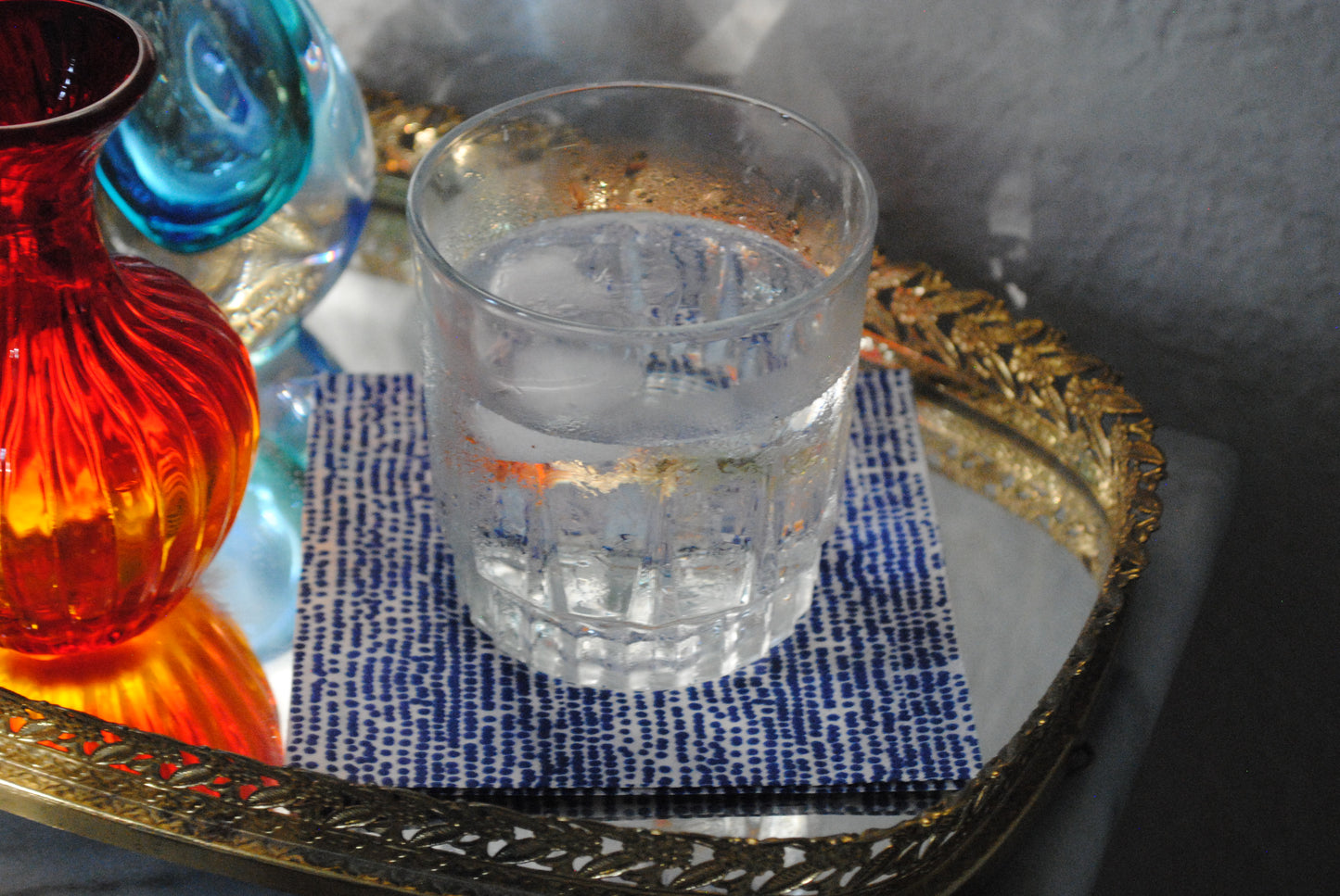 Blue Dots Cocktail Napkins