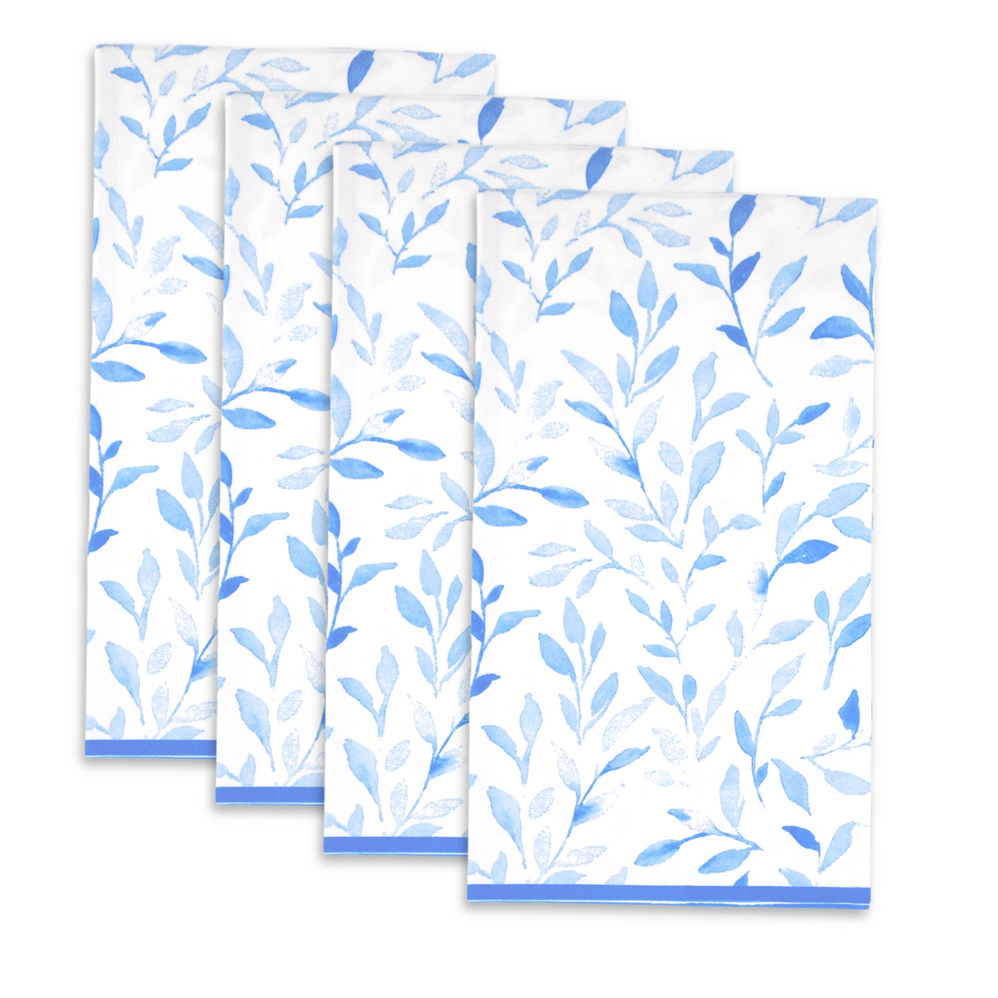 Blue Leaves Guest Napkins
