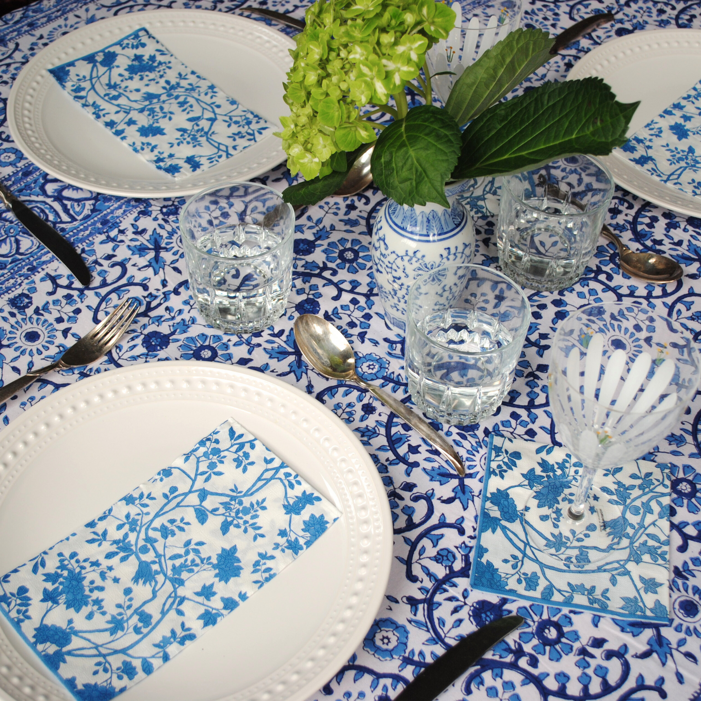 Blue Chinoiserie Dinner Napkins