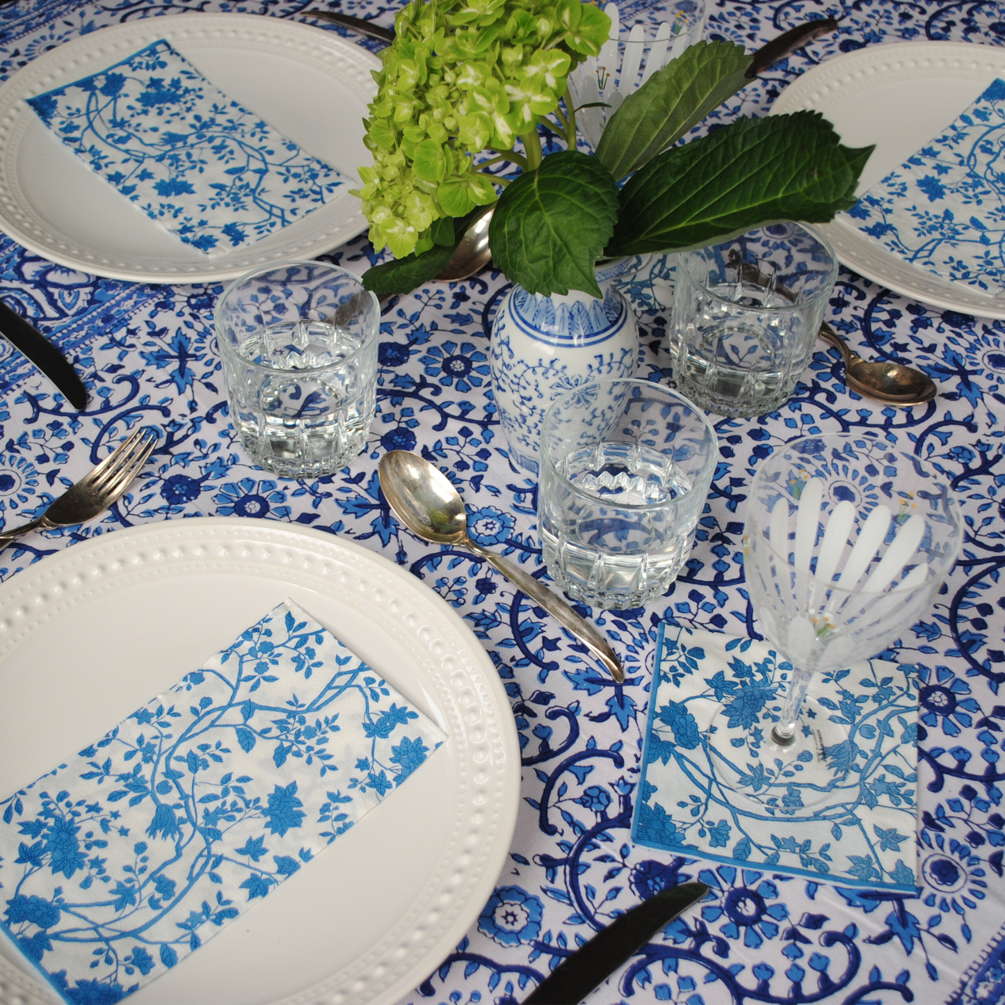 Blue Chinoiserie Cocktail Napkins