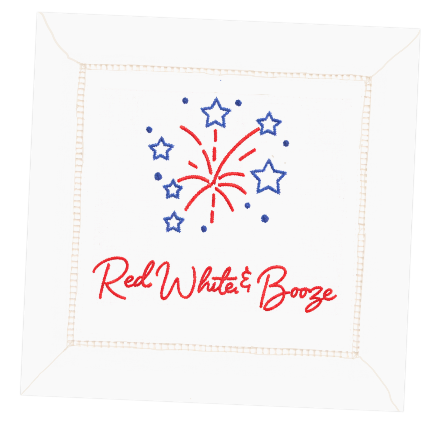 Red White and Boose Fourth of July Cocktail Napkins