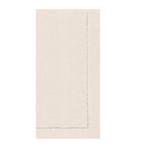 Ivory Hemstitched Disposable Linen Napkins