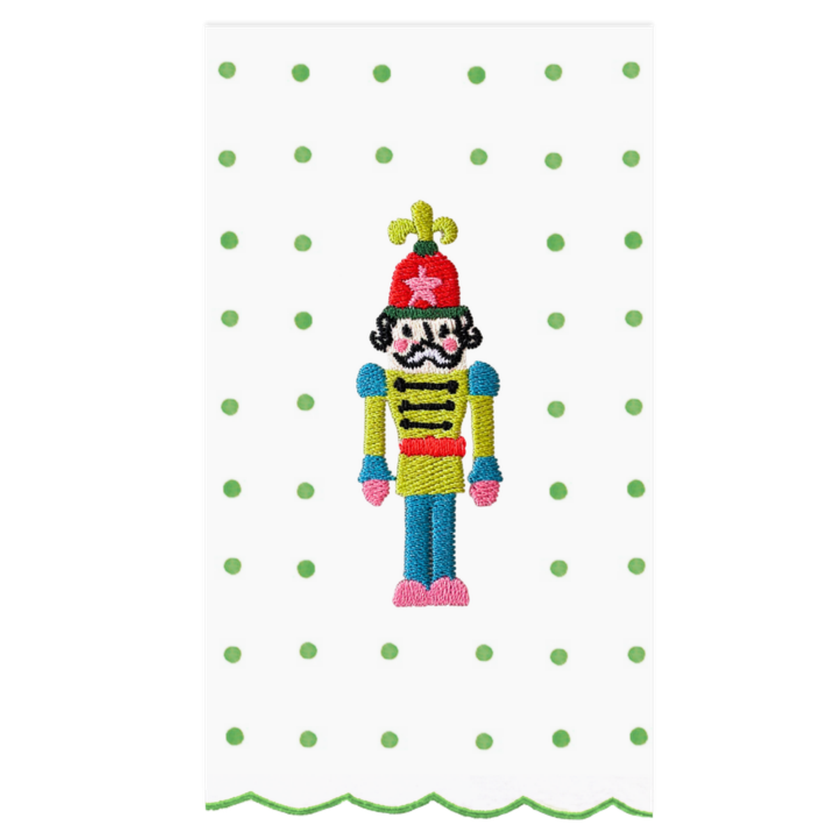 Nutcracker Green Polka Dot Paper Guest Napkins