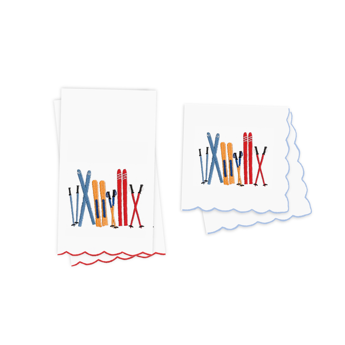 Vintage Skis Paper Guest Napkins