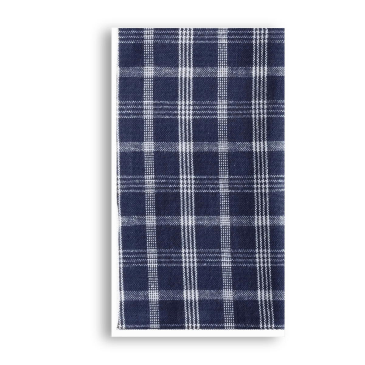 Navy Blue Plaid Paper Guest Napkins