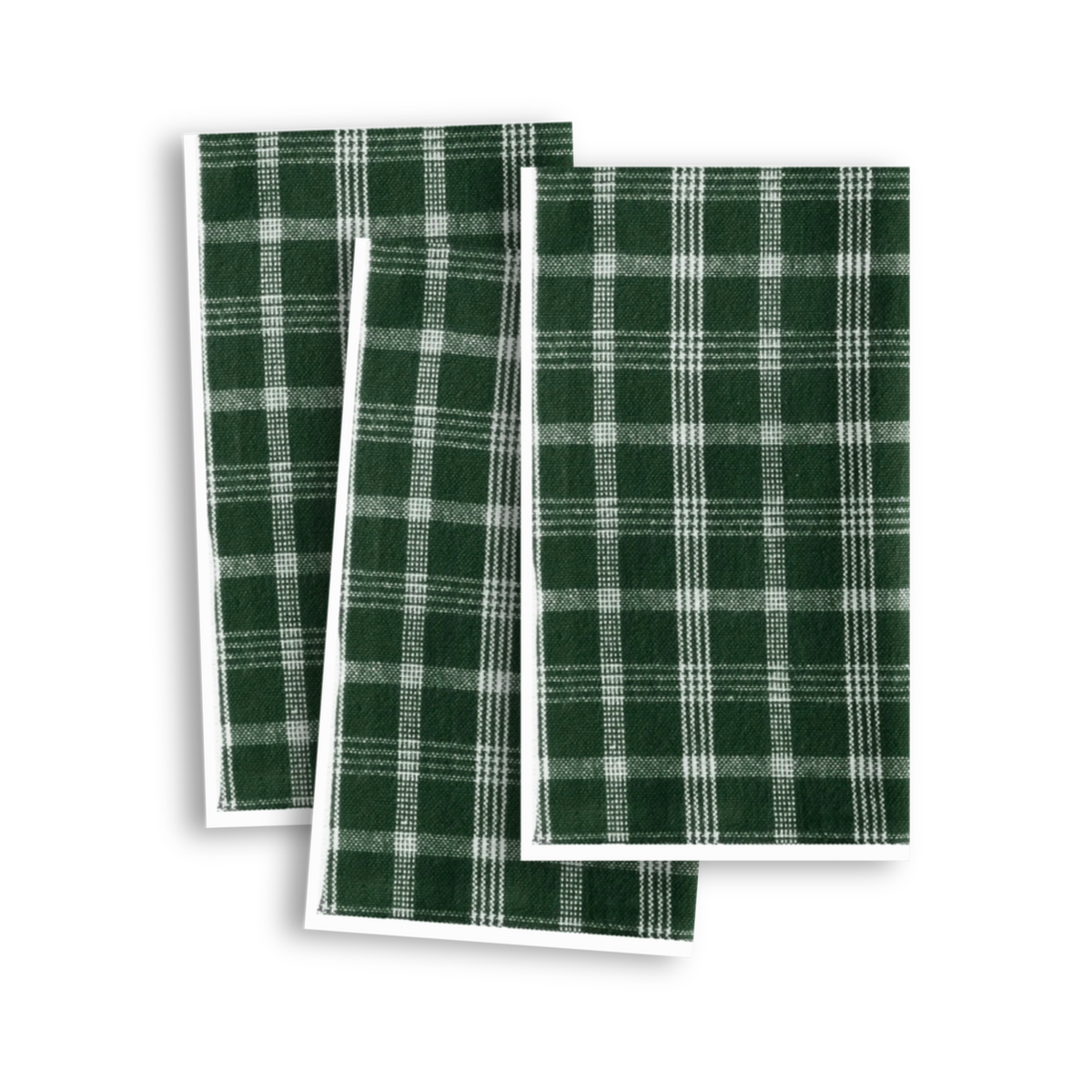 Green Plaid Paper Guest Napkins