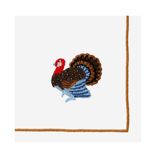 Thanksgiving Cocktail Napkins with Turkeys