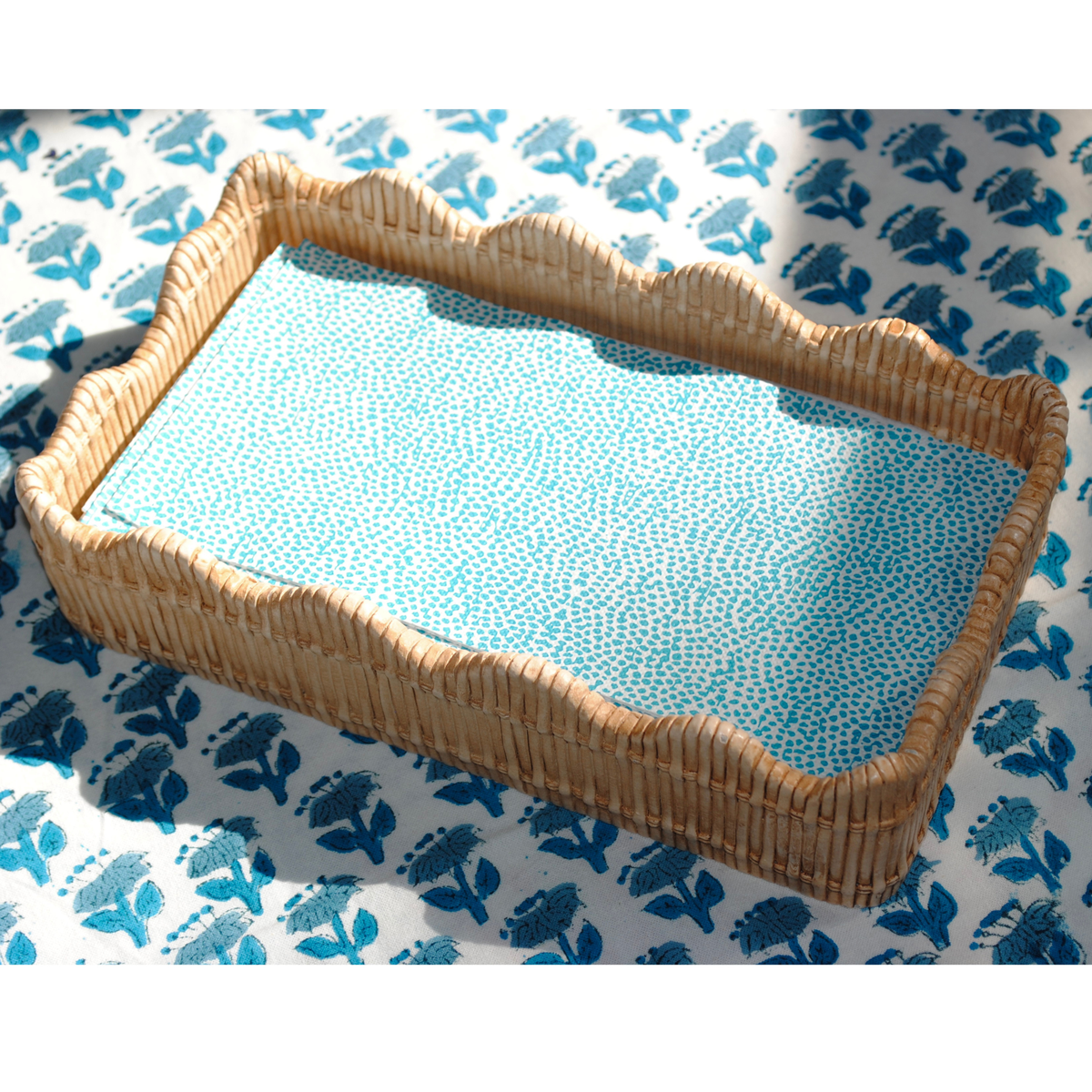 Teal Polkadots Paper Guest Napkins ￼