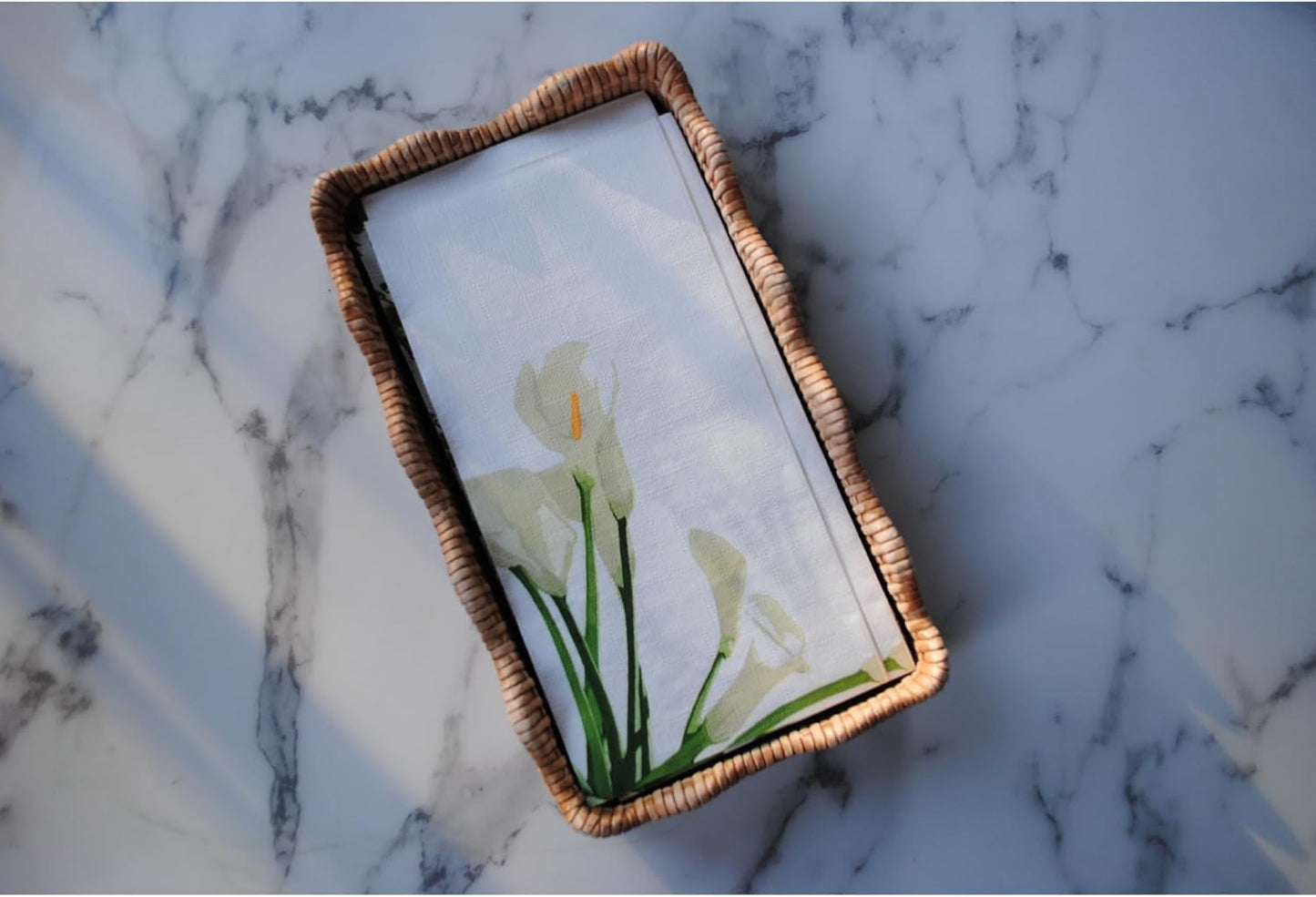 White Calla Lily Paper Guest Napkins