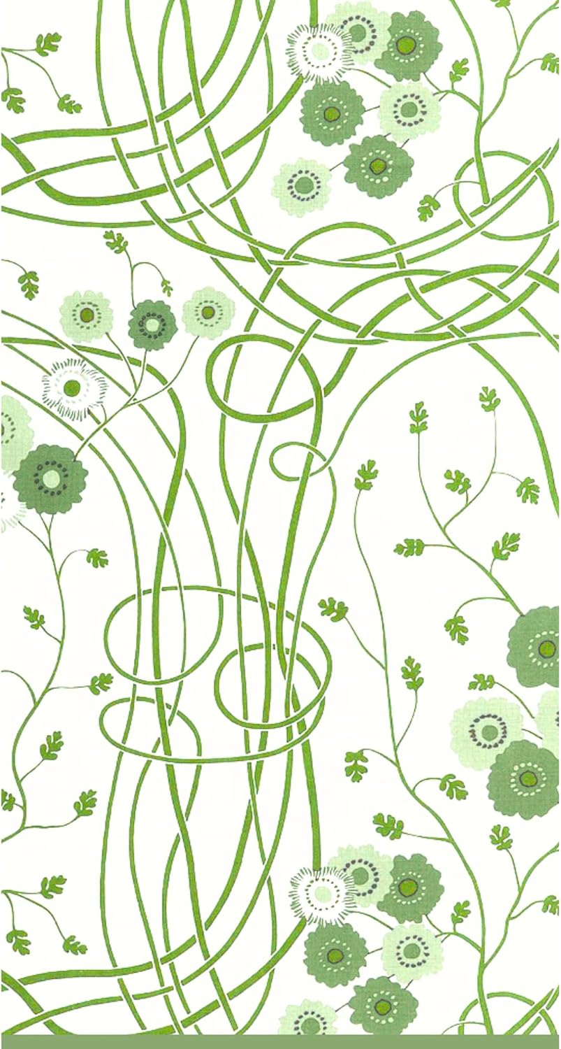 Green Floral Art Nevoux/Deco Paper Guest Napkins