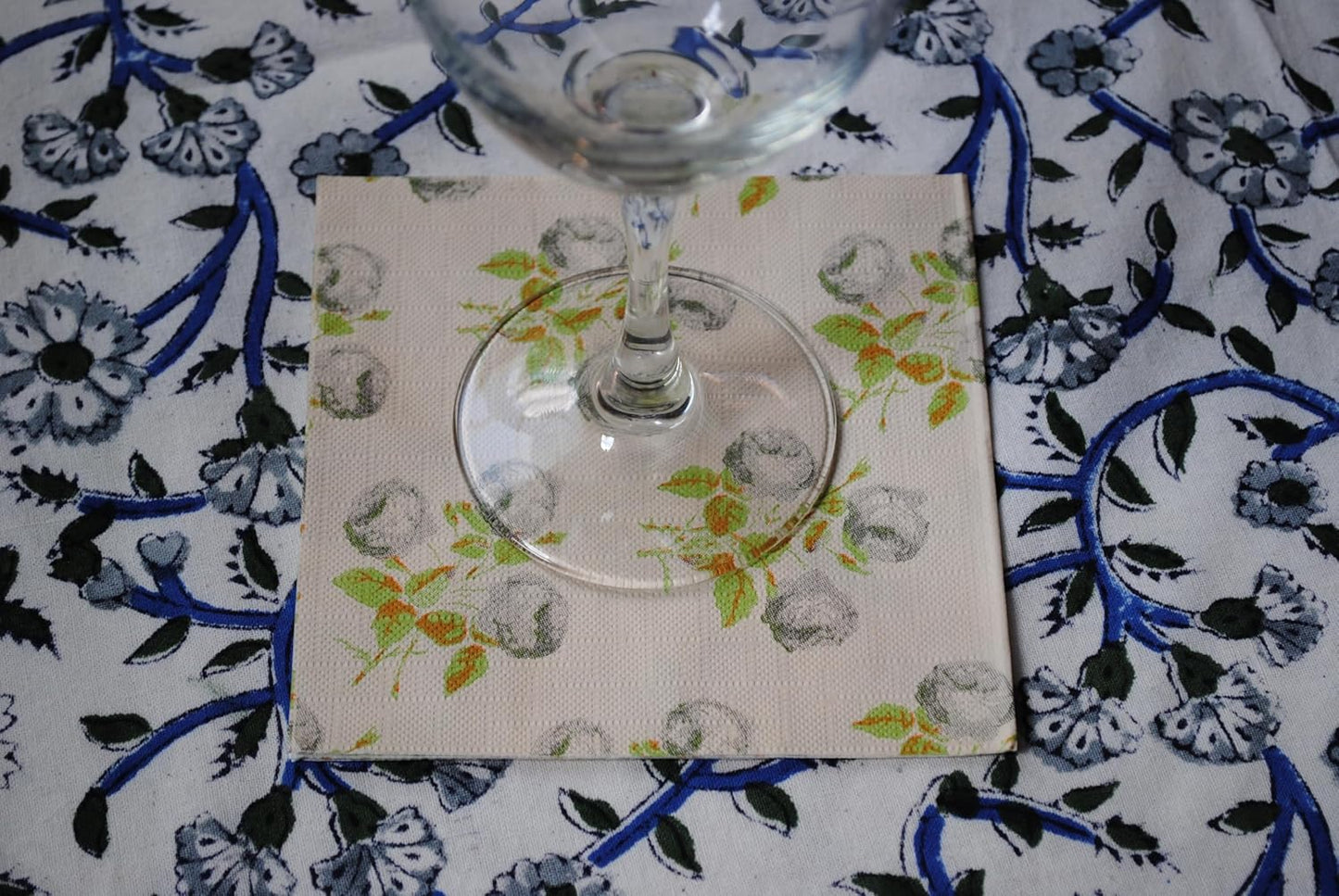 Bowood Gray Rose Cocktail Napkins