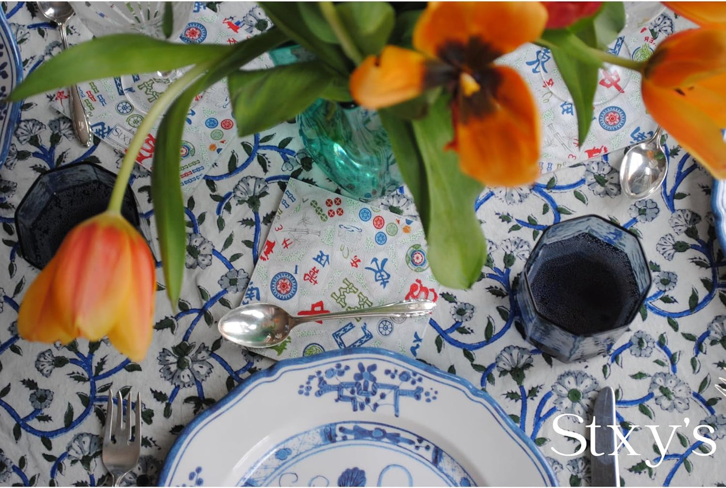 Sage Green Mahjong Cocktail Napkins