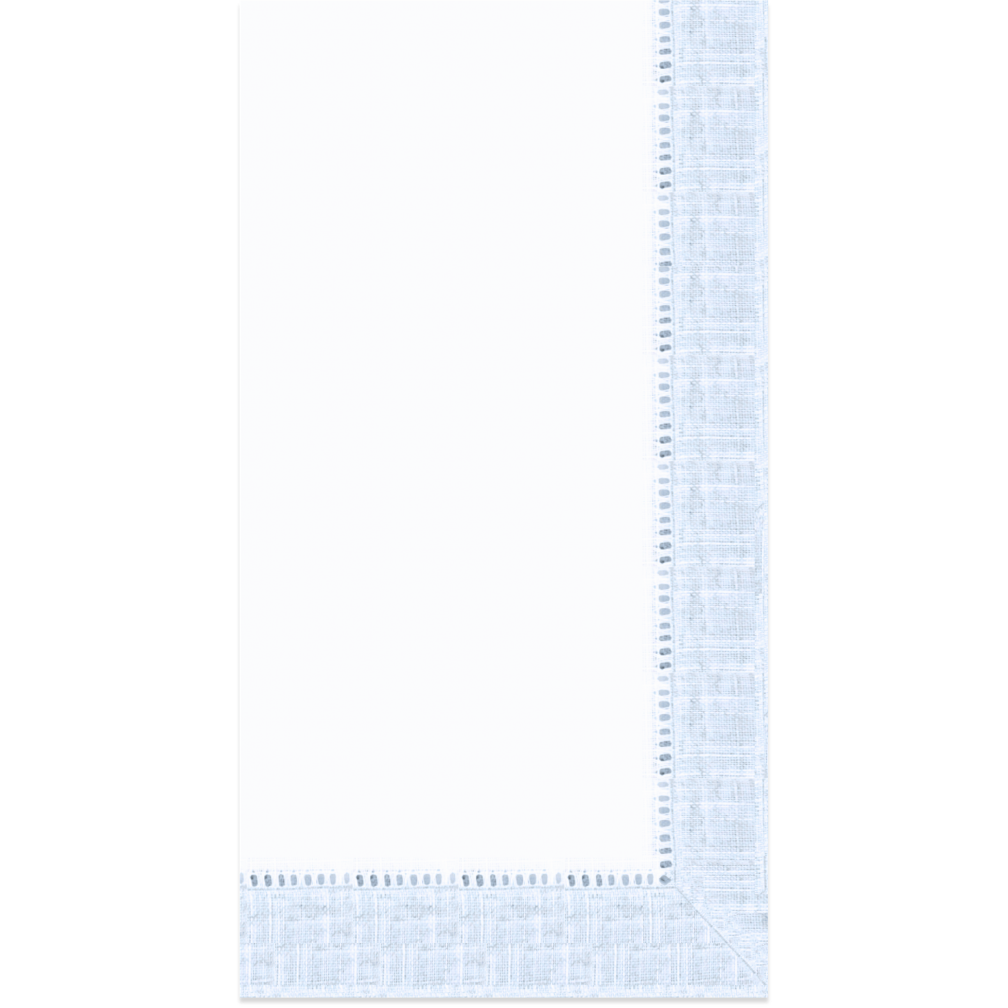 Blue Linen Border Guest Napkins - Case of 5