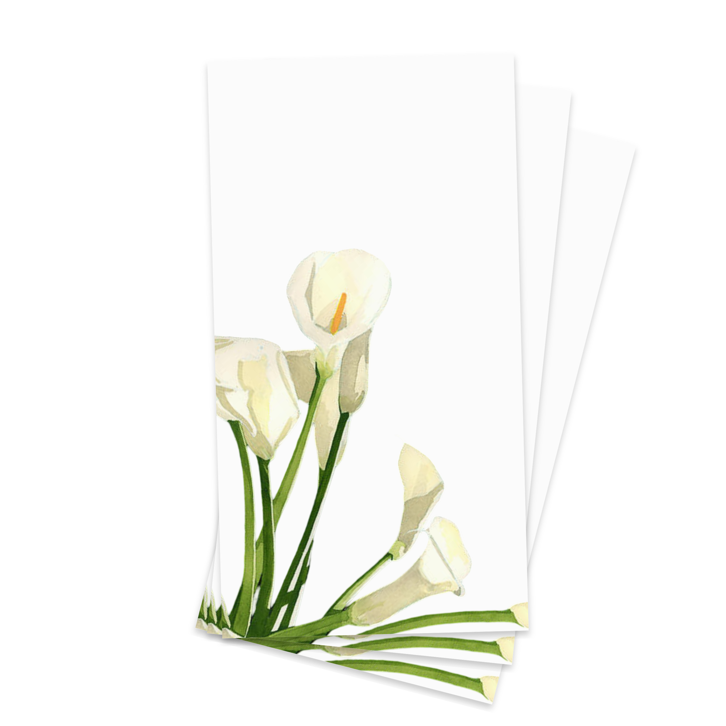 White Calla Lily Paper Guest Napkins