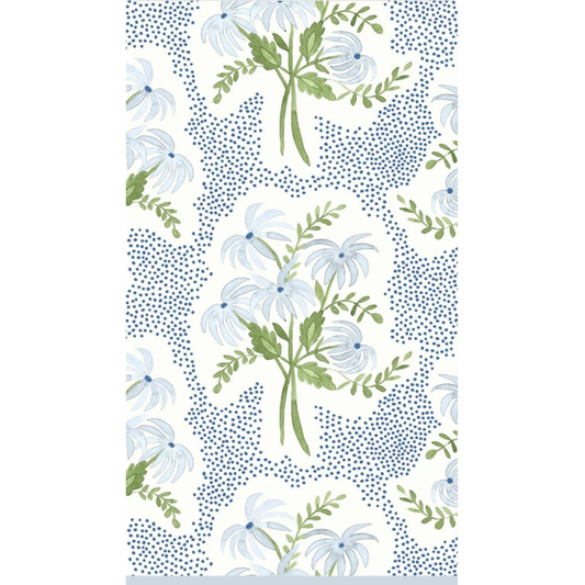 Blue Floral Daisy - Cloth Feel Disposable Napkins