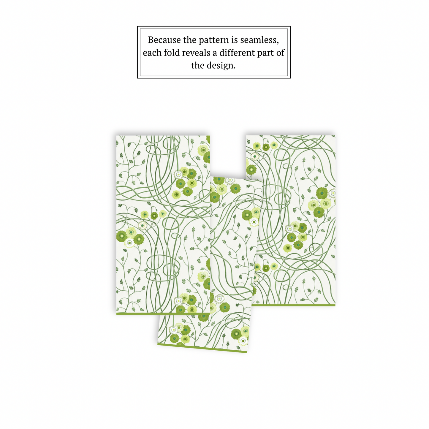 Green Floral Art Nevoux/Deco Paper Guest Napkins