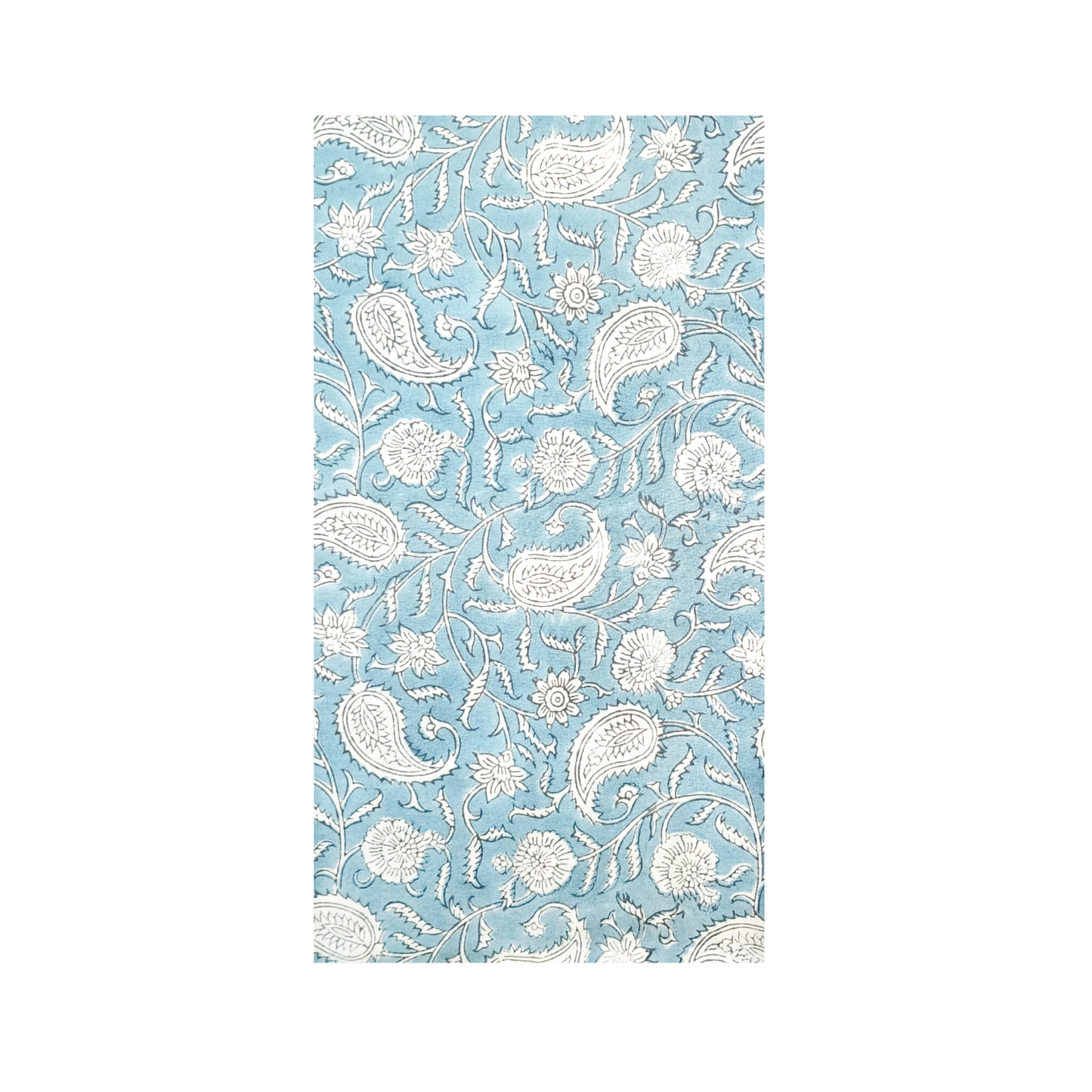 Blue Paisley Block Print Guest Napkins ￼