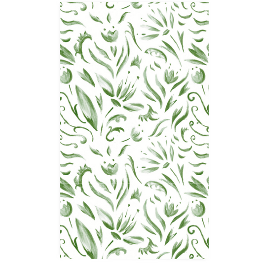 Green Floral Guest Napkins