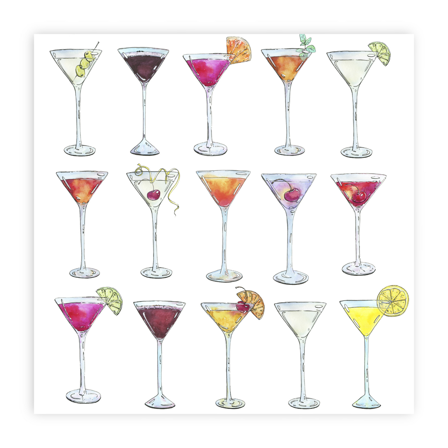 Martini Cocktail Napkins