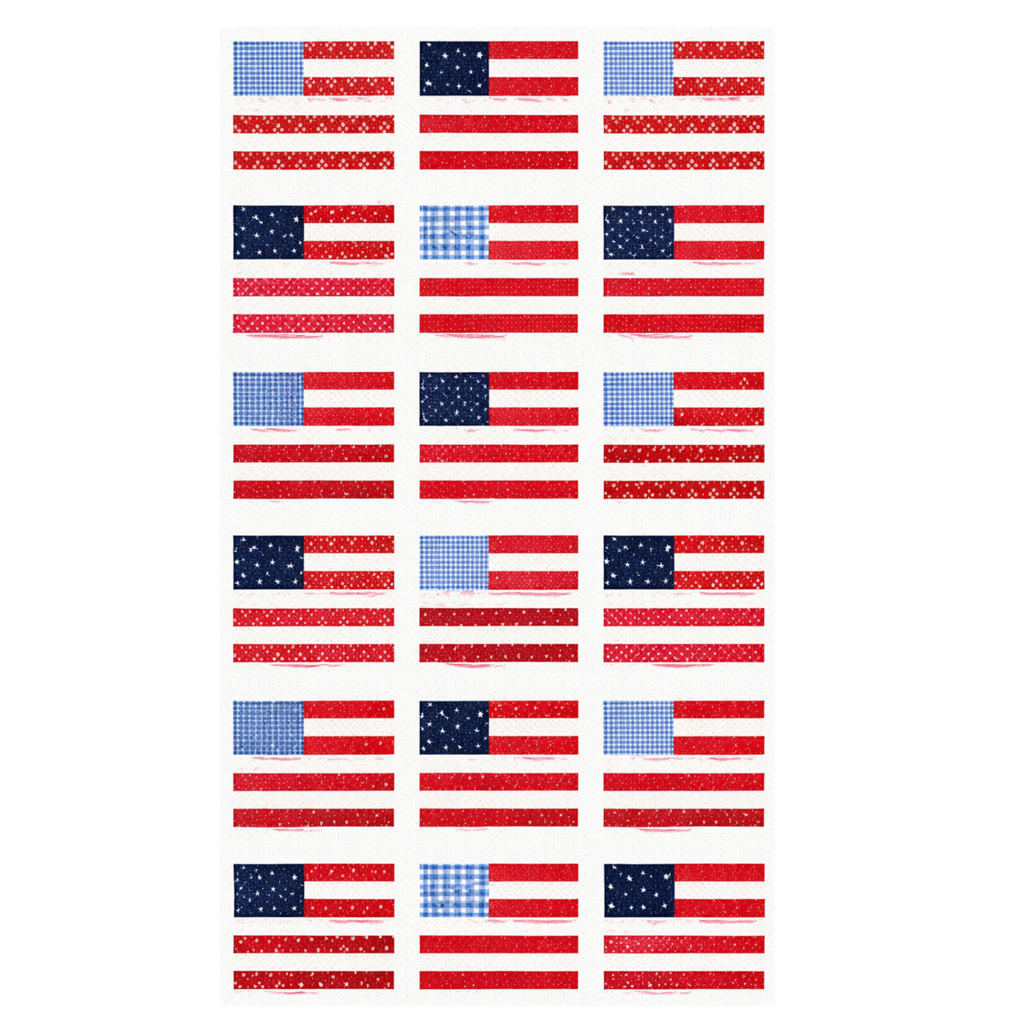 American Flag Quilt Fourth of July Guest Napkins