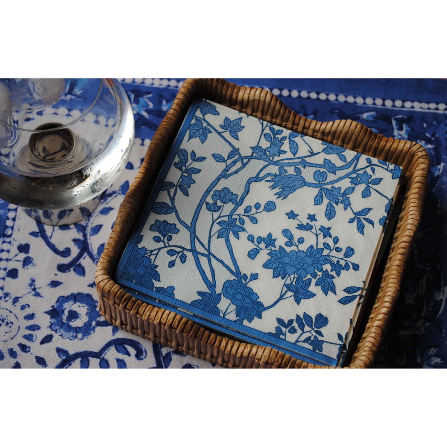 Blue Chinoiserie Cocktail Napkins