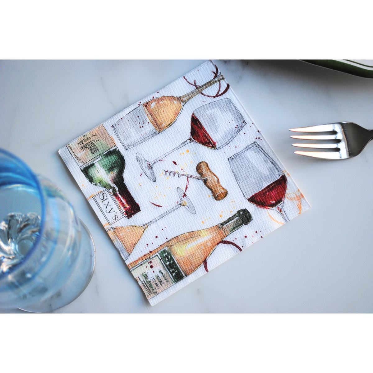 Red Wine and Champagne Cocktail Napkins
