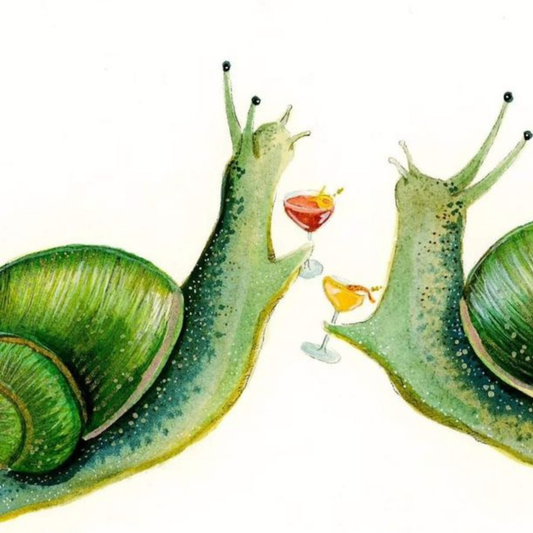 Snail Cheers Wine Cocktail Napkins