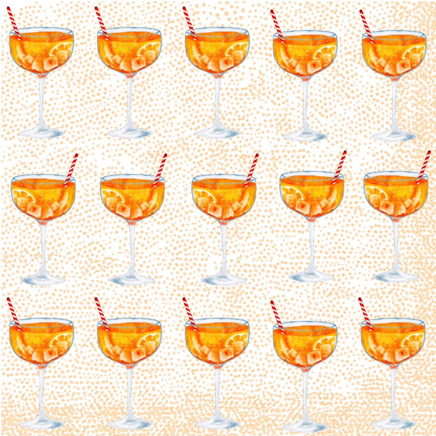 Aperol Spritz Cocktail Napkins