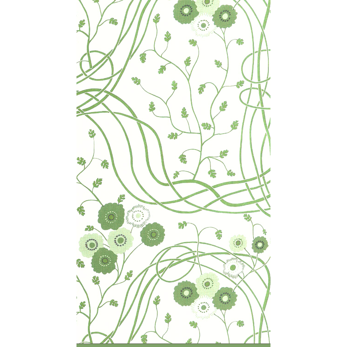 Green Floral Art Nevoux/Deco Paper Guest Napkins
