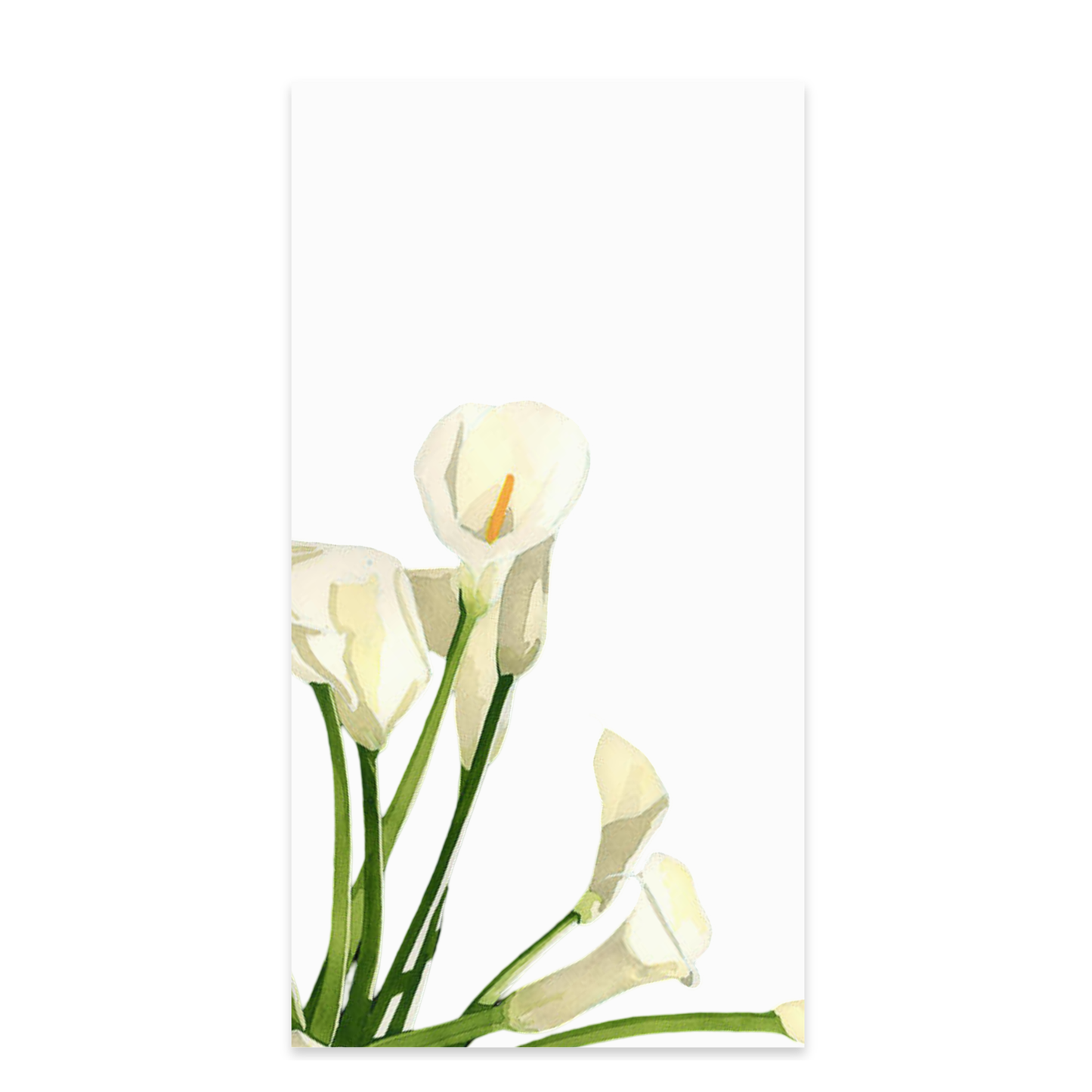 White Calla Lily Paper Guest Napkins