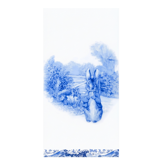Blue and white Toile Easter Bunny Paper Guest Napkins