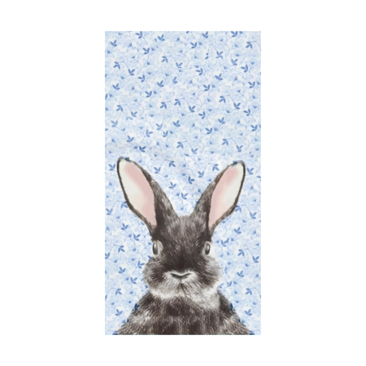 Blue Floral Bunny Easter Guest Napkins